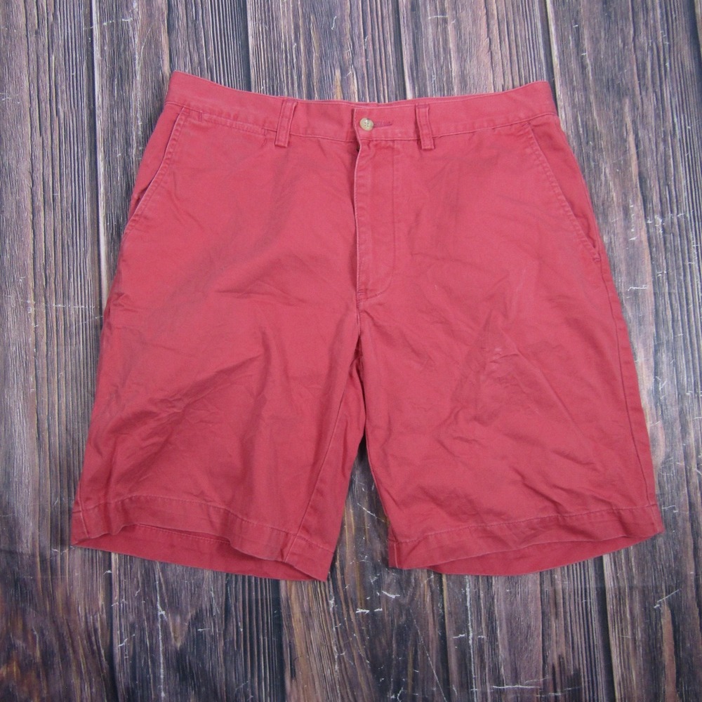 Polo Ralph Lauren Mens 33 Red Chino Shorts Prospect Short Cotton Casual Summer
